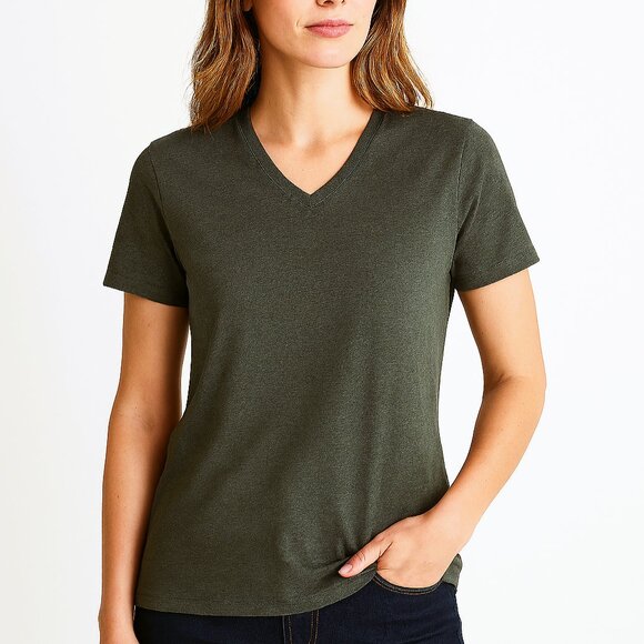 Banana Republic Men/Women Vintage V Neck Tee Small 100% Cotton Basic Gray - Picture 1 of 9